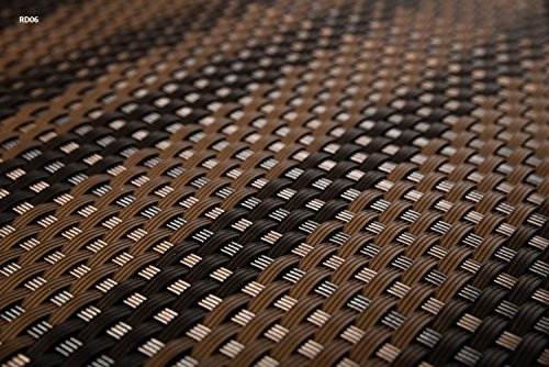 Sellon24 Balkonverkleidung Sichtschutz Meterware Balkonsichtschutz Polyrattan Balkonbespannung (17,99€/m2) RD06 schwarz und braun 110