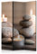murando Raumteiler Foto Paravent Steine 135x172 cm beidseitig auf Vlies-Leinwand Bedruckt Trennwand Spanische Wand Sichtschutz Raumtrenner Home Office Zen Spa p-B-0030-z-b