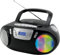 Soundmaster SCD5800SW FM Radio CD MP3 Grabador de casetes LED USB Micrófono Karaoke Karaoke Karaoke Función Efectos de Efectos