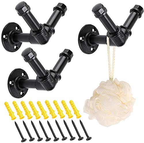 Sumnacon 3 Stück Wandmontage, industrielle Rohr- und Hut-Haken, von DIY Cartel