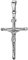 JEVELION Kreuz-Anhänger 925 Silber Jesus Christus mit INRI-Gravur für Damen, Herren und Kinder als Kettenanhänger mit Schmuck-Etui