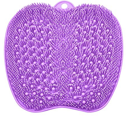 BESKAR Fußwäscher Bath Massage Pad mit Rutschfesten Saugnäpfen, Fuss Wäscher Dusche zum Reinigen der Füße Peeling No Bend, Fußpunkte Reflexzonenmatte zur Entspannung der Füße