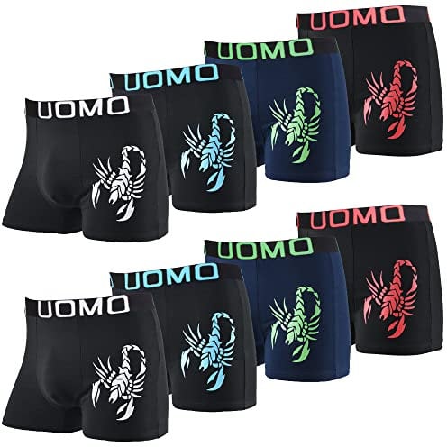 L&K 8er Pack Herren Boxershorts Men Retroshorts mit tollem Muster Sommer Baumwolle 1104 XL