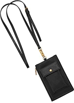 Fossil Geschenk für Frauen Rio, Eco Leder/Polyurethan Trim Pouch schwarz 10,2 cm L x 2,6 cm B x 16,2 cm H SLG1483001