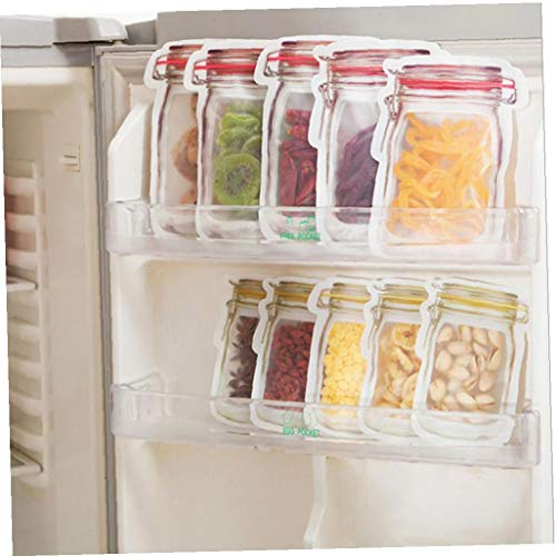 PiniceCore 1pc Household Eco-friendly Ecological Reusable Bag Mason Jar Reutilizables Moisture-proof Ziplock Storage Bag