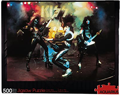 AQUARIUS KISS Live Puzzle (500 Piece Jigsaw Puzzle) - Glare Free - Precision Fit - Virtually No Puzzle Dust - Officially Licensed KISS Merchandise & Collectibles - 14x19 Inches