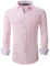 Alex Vando Chemise Habillée Infroissable pour Homme, Coupe Droite, Chemise Boutonnée Extensible dans Les 4 Sens, Pink Poudré, Taille L