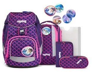 ergobag Pack Set ergonomischer Schulrucksack, Schulranzen, Vorgänger-Kollektion, flexibel 6-teilig 1. Klasse Grundschule