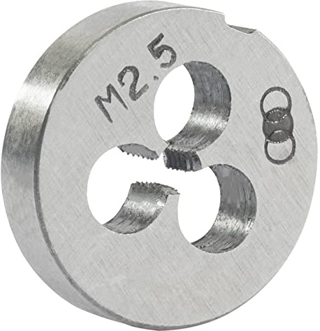 Aceteel M2,5 x 0,45 mm metrisches rundes Gewindeschneider, Rechtshänder, Maschinen-Schneideisen M2,5 x 0,45