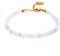 BERGERLIN Aquamarin Fußkette hell blau - facettiertes, blaues Fußkettchen - Gold - M-L