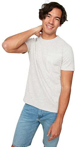 TRENDYOL Herren Männlich Reguläre Fit Fahrradkragen Kurzarm-reißverschluss Micro-Taschen W T-Shirt