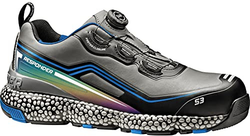 Sir Safety Unisex Toga S3 Sicherheitsschuh - Laufschuhe Bequem, Atmungsaktiv Sicherheitsschuhe Sportlich Schutzschuhe mit Stahlkappen, Farbe: Schwarz/Grau, Gr: EU 42