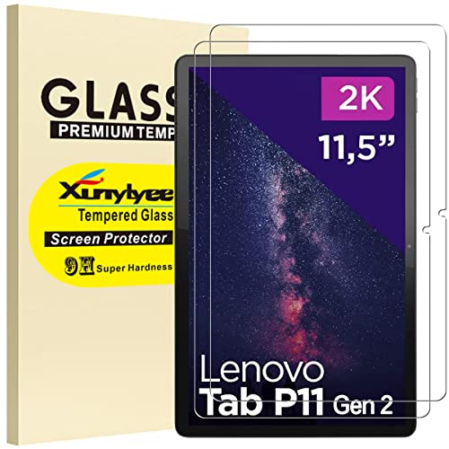 XunyLyee 2 Piezas, Protector Pantalla para Lenovo Tab P11 2nd Gen/Lenovo Tab K11 Plus 11.45 Cristal Templado Film
