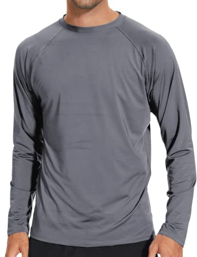 Arcweg UV-Schutz T-Shirt Herren Rashguard UPF 50+ Langarmshirt Sommer Tshirt Strand Schnell Trocknend Leicht Badeshirts Surfen Angeln Wandern Top