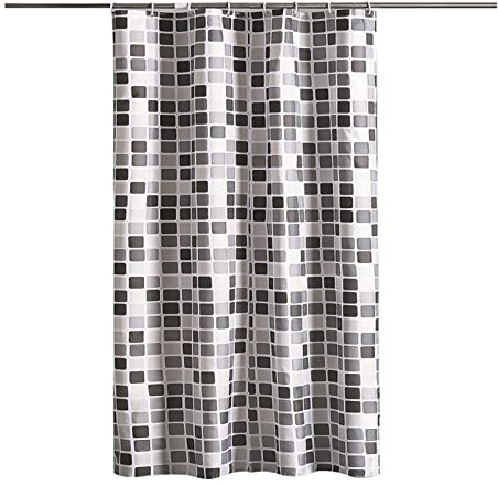 Eabdice Tenda Doccia Antimuffa Mosaico, Bagno Vasca Con 8 Ganchos, para Aseos, Cuartos de Baño (120 x 180 cm, Mosaico)
