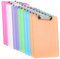 SINJEUN 12 Pack A4 Klemmbretter, Kunststoff Transparent Klemmbrett mit Metallklemme und Aufhängeloch, Bunte Klemmbretter zum Schreiben und Malen, 6 Farben