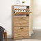 Shoe Cabinet, Wooden Shoe Storage Cabinet Organizer with 3 Drawer Shoe Rack 3 Tier Storage Cabinets Freestanding Footwear Stand for Hallway, Entryway, Living Room, Pine, 60W x 24D x 112H cm