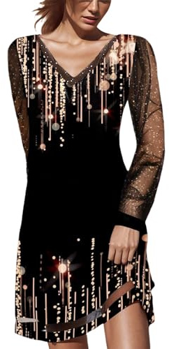 WVONIF Femme Robe d'été Chic Et Elegant Pas Cher Midi Mode Mi Longue Robe Ete Décontracté Midi Robes San Manche Lâche Impression de Soirée Dress Rétro Genou Jupe Robe Crayon