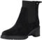 Tommy Hilfiger Donna Stivaletti Chelsea Flag Mid Heel Suede in Pelle Scamosciata, Nero (Black), 36