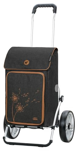 ANDERSEN Einkaufstrolley - Royal Shopper Erbo schwarz 45 L Einkaufswagen, groß, Thermo, vielseitig, Aluminium, klappbar, Kugellagerad