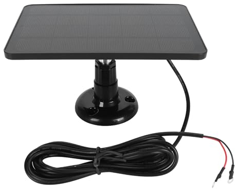 Solar Panel Camera Charger, 5V 6V 10W Video Doorbell Solar Panel Charger, 360 Degree Adjustable Stand, 9.8 Feet Charging Cable, for Video Doorbell 2 for Doorbell 3 (CSP4W-O-B)
