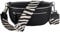 MIRROSI® Damen Bauchtasche Umhängetasche 27x14,5x8cm Damen, Made in Italy, aus Echtleder Tasche Echtes Leder, Brusttasche, Crossbody Bag,Bohemian Style (1 Tasche 2 Gurte) (Schwarz Zebra)