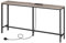 MAHANCRIS Console Table with Power Outlet, 160 cm Narrow Sofa Table, Industrial Entryway Table with USB Ports, Behind Couch Table for Entryway, Hallway, Foyer, Living Room, Bedroom ACTHG16KE01N1