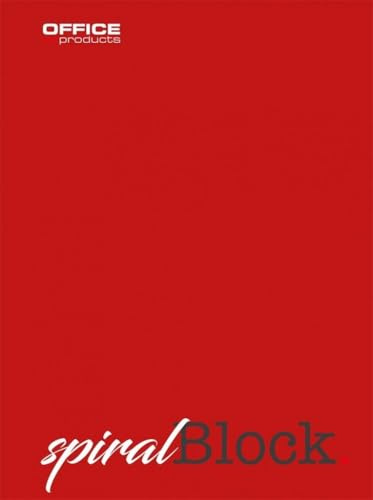 OFFICER PRODUCTS Spiral-Notizblock A4 Liniert / 5er Packung - 5 Stück/Perforierten Seiten / 80 Blatt/Notizbuch Spiralblock Collegeblock/mit Spiralbindung/Schulblock Schreibblock