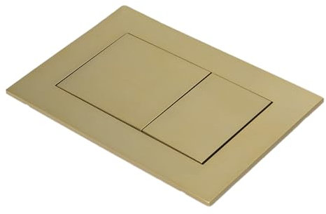 AQXYWUIO Dual Flush Actuator Plate Button Plate Gold Hidden Tank Toilet Flush Button Bathroom Toilet Accessories(Brushed gold)