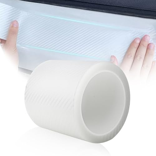 Transparenter Carbonfaser-Autoschutzfolie, General Motors Türschwellenschutz, Autolackschutzfilm, Selbstklebender Lackschutzfolie Passend für Die Meisten Autotürkanten, Innenräume und Dächer (10CMx5M)