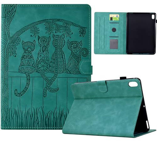 TEDTIKJT Funda para iPad 10th Generation 10.9 Pulgadas 2022 Funda PU Cuero Flip Cover Soporte Protección para Tablet iPad 10th Gen Carcasa,Gato Vallado Azul Claro