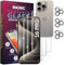 RKINC Protector pantalla para iPhone 16 Pro 6.1-Inch Con Protector Camara [3 +3 Piezas] Cristal templado película de vidrio, 9H 0.33 mm [Garantía de por vida][Anti-rasguño][Sin burbujas]