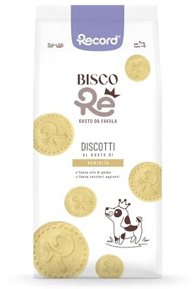 Record - BiscoRe Biscotti per Cani Vaniglia, formato da 1kg. Snack Croccanti e Naturali, Cotti al Forno, Senza Conservanti né Olio di Palma, Leggeri, Digeribili e Gustosi