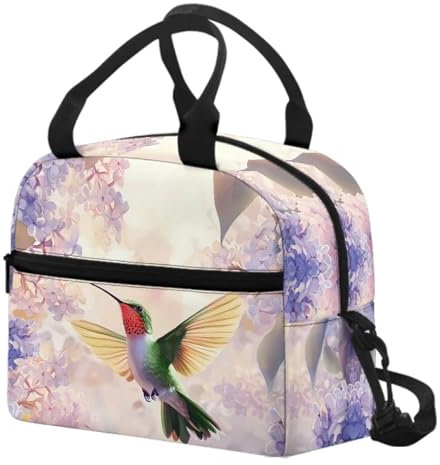 COEQINE Lonchera morada para niñas de 8 a 12 años, bolsa de almuerzo de escuela secundaria con correa para el hombro, lonchera de gran capacidad para adolescentes, lonchera aislada y reutilizable con