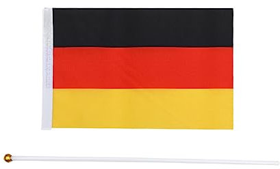 Supvox 50stücke Teiliges Handgehaltene Deutschlandfahnen Stab Langlebige Polyesterfahnen Mit Stabilem Plastikstab Leicht Und Tragbar Für Party Festival Sportveranstaltungen Und Dekoration