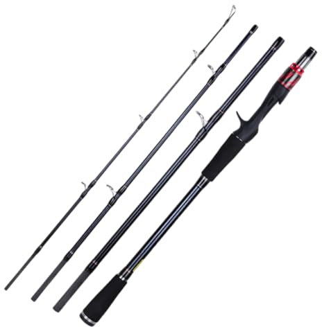 ARVALOLET 1,8M Angelrute 4-teilige Spinnrute Ultraleicht for Süßwasser & Salzwasser