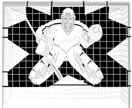 Hockey Net Target, Goalie Shooter Tutor, Shot Accuracy Trainer, Sturdy Mesh Konstruktion, einfache Installation, rot, schwarz, Standardgröße, perfekt für Kinder, Jugendliche und Erwachsene