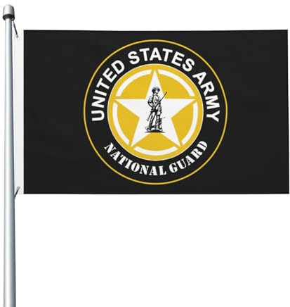 festivo Bandera de jardín Guardia Civil del Ejército de los Estados Unidos Colorido Bandera en poliéster 90x150 cm para bares,Decoración interior,Decoración exterior
