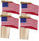 SEWOART 50 Pezzi Bandiera Usa Piccola Portatile Asta Legno Per Indipendenza Americana Decorazione Giardino Patio Garage