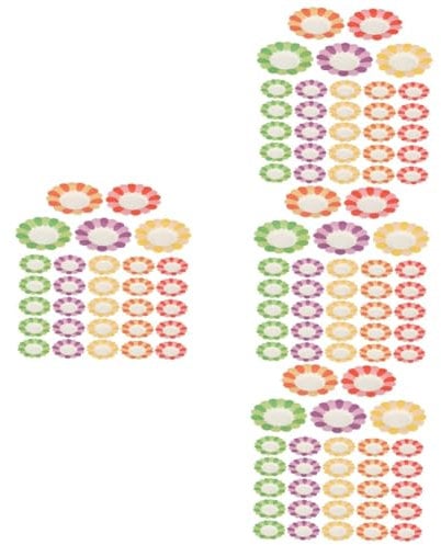 Mipcase 400piezas Platos De Papel Desechables De Para Fiestas De Cumpleaños Reuniones y Celebraciones Aptos Para Navidad y Año