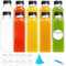 Woobroo 10 Pack Juice Bottles Plastic Bottles 400ML Empty Clear Juice Drink Bottles Reusable PET Plastic Bottles with Tamper-Evident Lids for Smoothies Milk Homemade Drinks