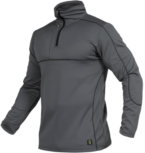 Leibwächter Flex-Line Langarmshirt Herren – atmungsaktives Funktionsshirt mit Stehkragen und Reißverschluss – Arbeitskleidung aus 100% Coolpass-Fleece