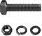 Kit di fissaggio metrico in acciaio legato, Bullone a testa esagonale classe 12.9, Dado, Rondella, Con trattamento a ossido Nero (Completamente filettato, M10 x 30mm, 4 sets)