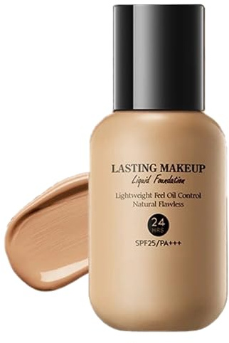 Cremige Foundation mit Satin-Finish & Pflegeeffekt - Langanhaltend, wasserresistent, kaschiert Falten für einen ebenmäßigen, strahlenden Teint mit zweiter Haut Gefühl (07)