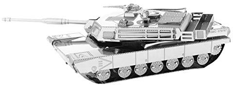 Metal Earth Fascinations Metallbausätze - Panzerkampfwagen M1 Abrams Panzer, lasergeschnittener 3D-Konstruktionsbausatz, 3D Metall Puzzle, DIY Modellbausatz mit 2 Metallplatinen, ab 14 Jahre