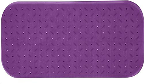 MSV Premium Duschmatte Badematte Badewannenmatte Badewanneneinlage antibakteriell rutschfest mit Saugnäpfen-Violett/Lila-duftet nach Rosen-ca. 36 x 76 cm-waschbar bei 60° Grad, Gummi, Purple, Large
