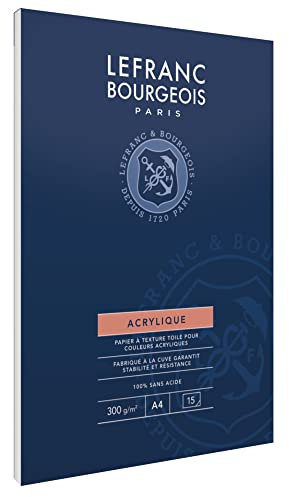 Lefranc Bourgeois Bloc Papier Acrylique 300g A4 15 feuilles