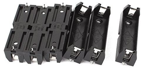 Aexit Plastic 2 Terminals 1 x 1.5V AA Battery Holder Box Case 6Pcs Black (d059c816efc5e0d6b16336e1aa1bfe7d)