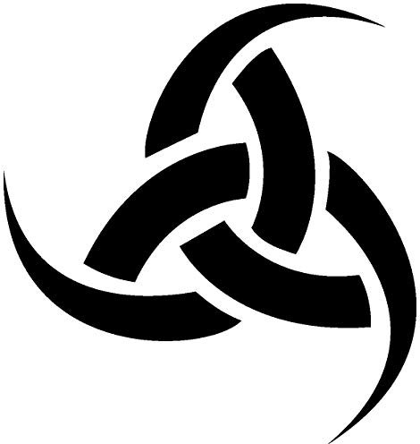 Samunshi® Aufkleber Odins DREI Hörner Vikings Wikinger für Auto Motorrad in 13 Größen und 25 Farben (4x4cm schwarz)