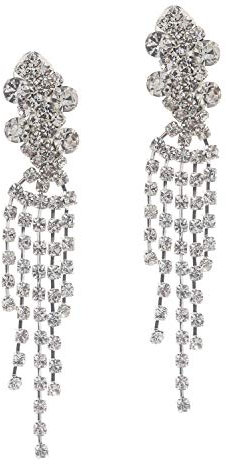Idin Jewellery Ohrclips Strasssteine Pavé-Fassung